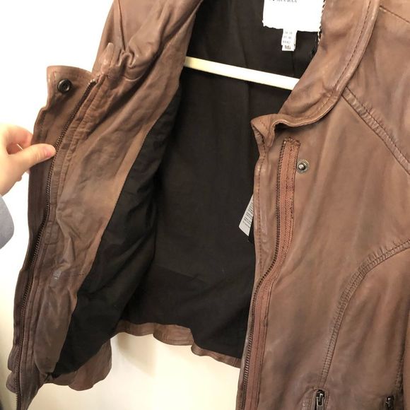Muubaa NWT Galaxi Leather Biker Jacket Blush - Picture 8 of 8